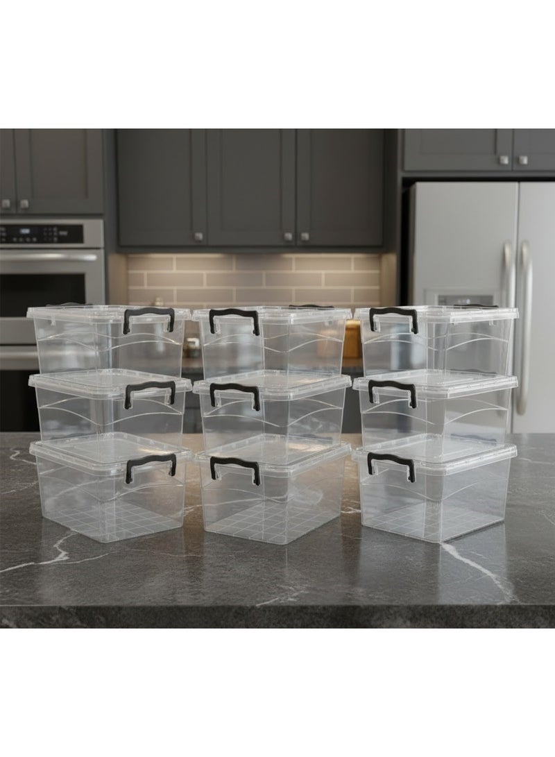 فافيلا طقم علب بلاستيك متعدد الاستخدامات-9 قطعة جودة عالية - سعة1.2 لتر - Image 4